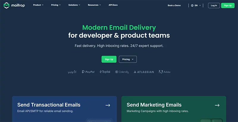 Mailtrap Email Delivery Platform dashboard